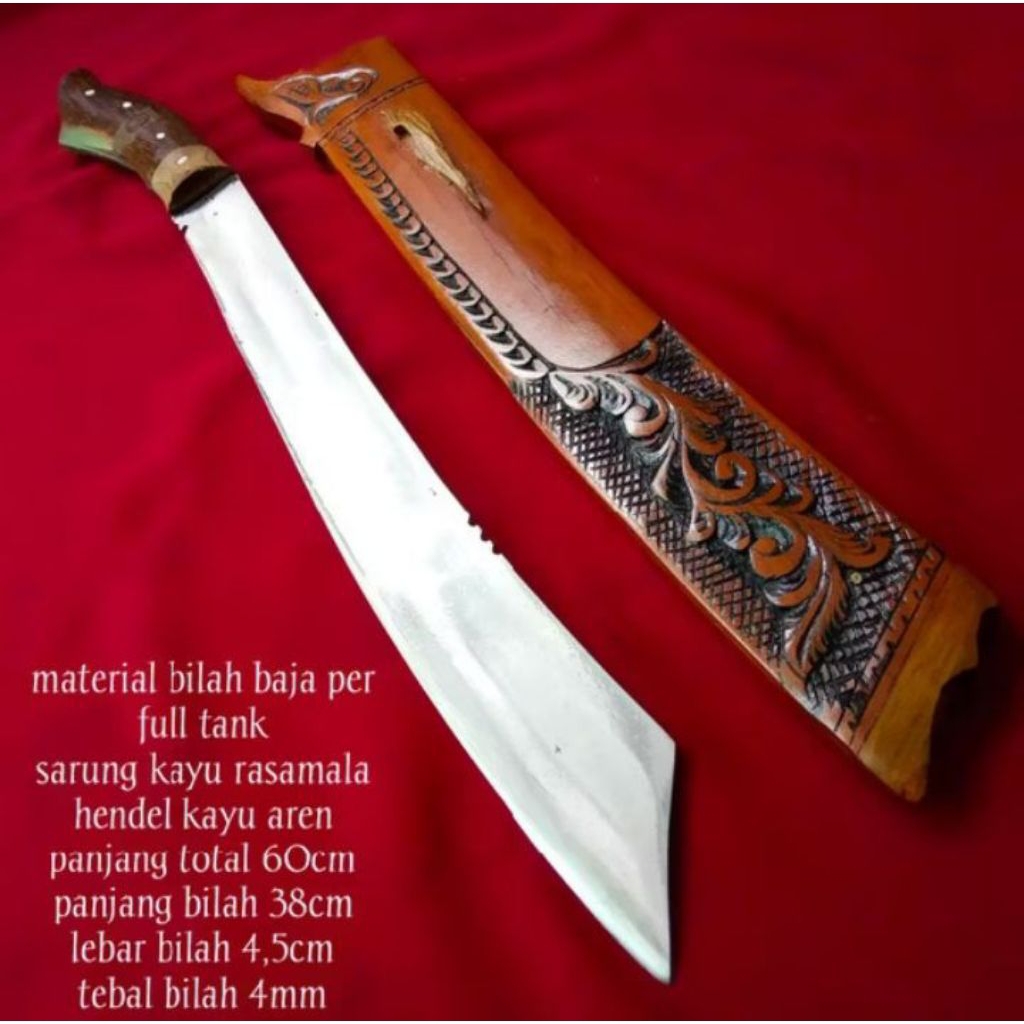Golok Kebun patimura Baja per tulltang 60 cm