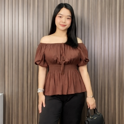 NOE blouse wanita, atasan wanita bigsize, baju wanita sabrina crop ld 95-135