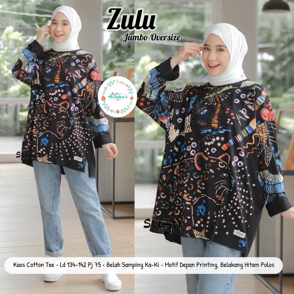 ZULU jumbo oversize || kaos suju || kaos wanita