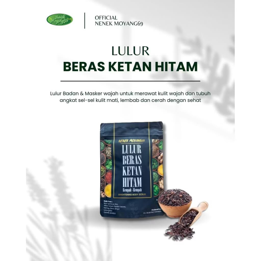 nenek moyang 69 lulur ketan hitam