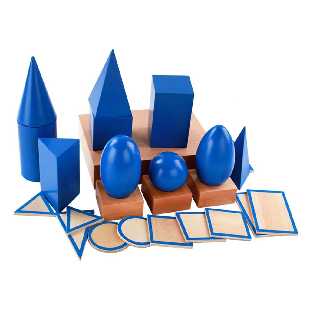 Aparatus Montessori: Wooden 3D Geometry Solid
