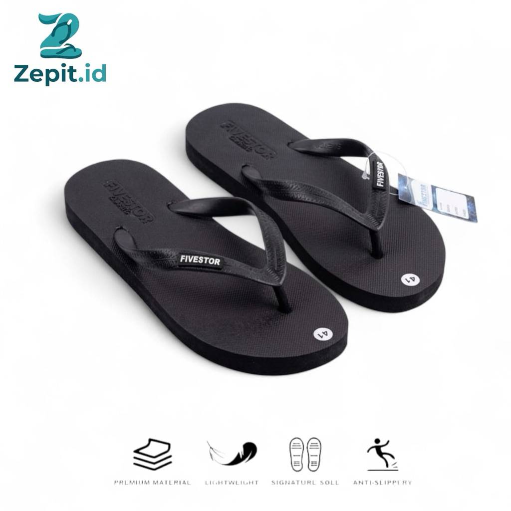 Fivestor Sandal Jepit Casual Pria - Sandal Santai Rumah & Outdoor Anti Slip