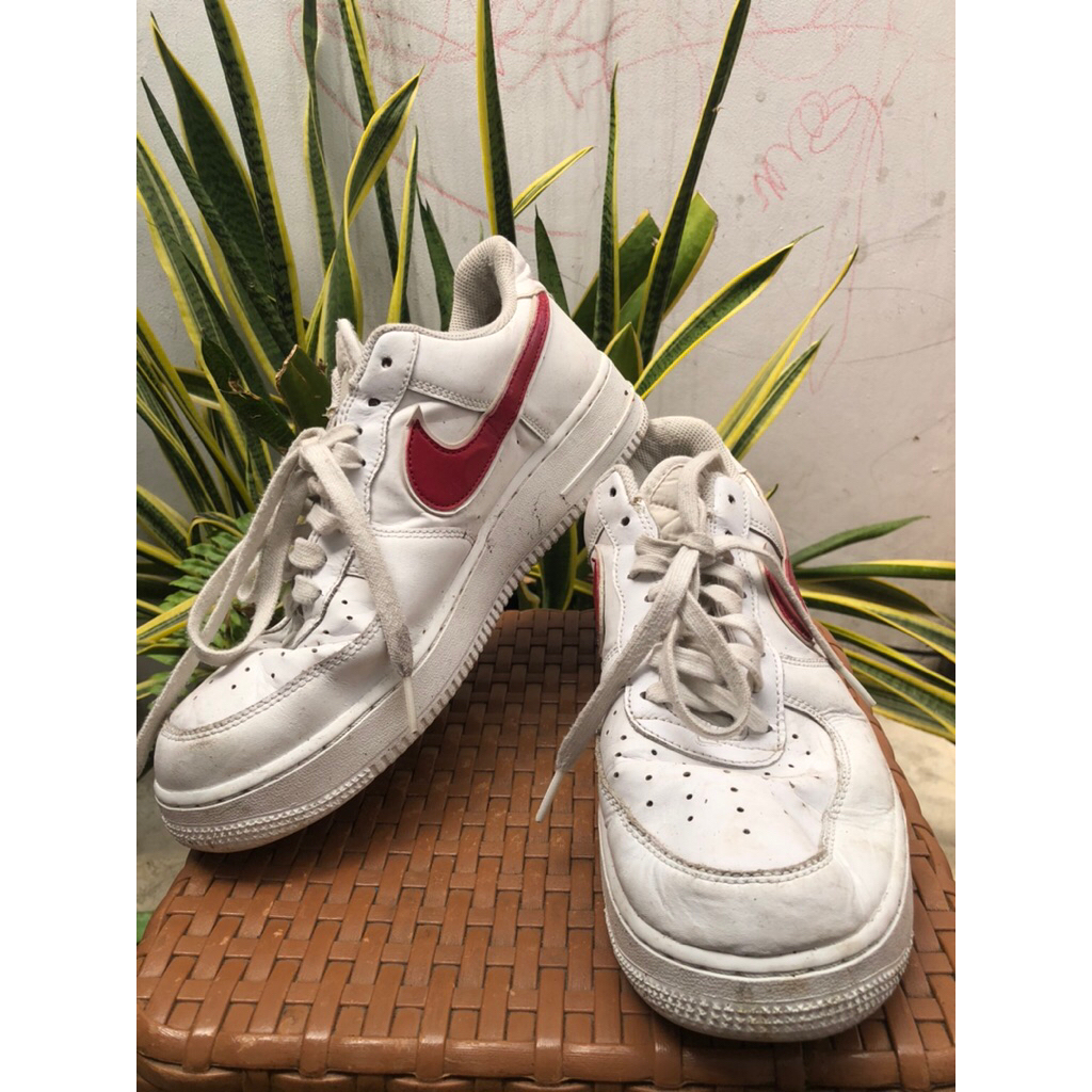 Nike AF1 Air Force One white red
