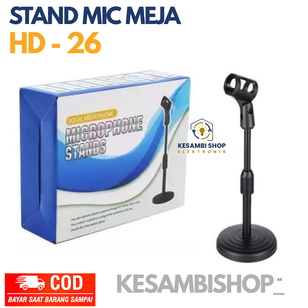 Stand Mic Meja Stand Microphone / Desktop mic karaoke / HOLDER PODCAST