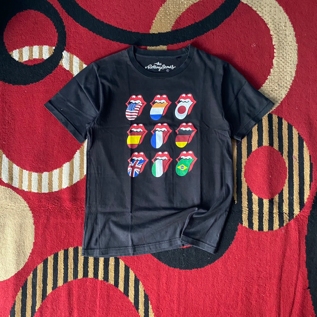 Kaos Band The Rolling Stones Official Merchandise ‘World tour lipsnation’