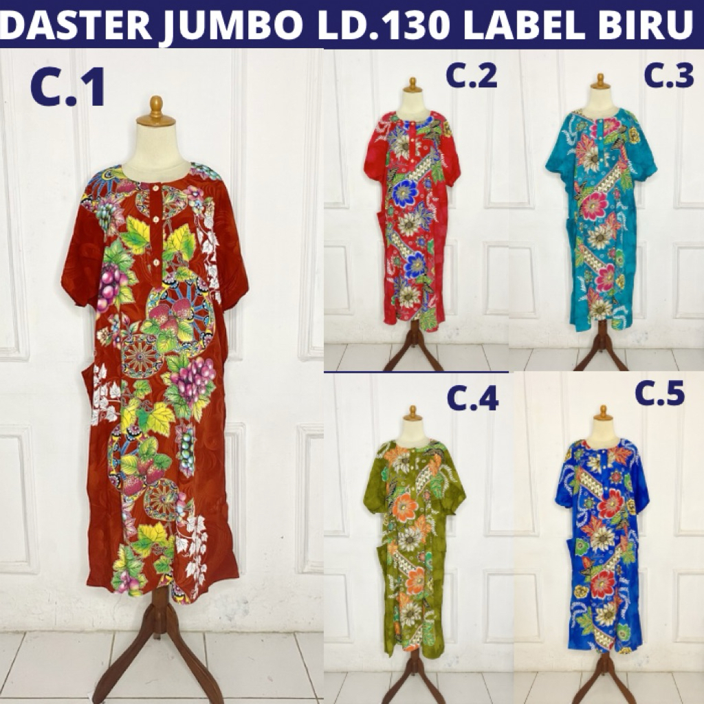 daster kencana ungu jumbo ld 130 label biru