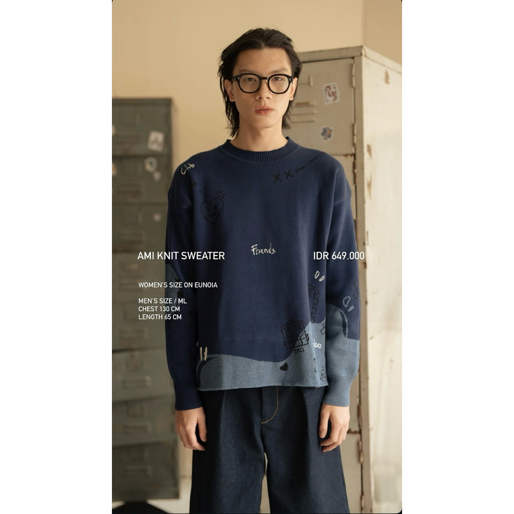 Antidot x robokite ami knit sweater