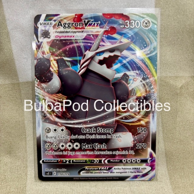 Pokemon TCG Indonesian Aggron VMAX SCE 110/173 V Starter Deck Kebangkitan