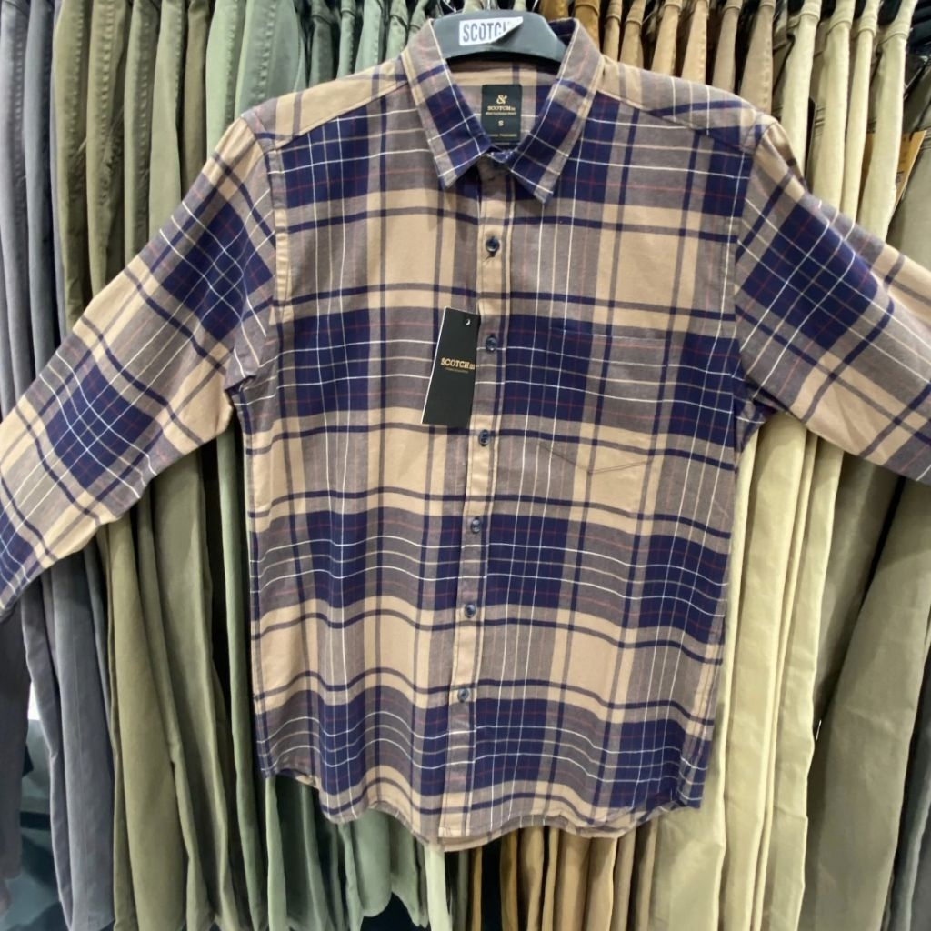 kemeja flanel kotak  brand scotch&co original