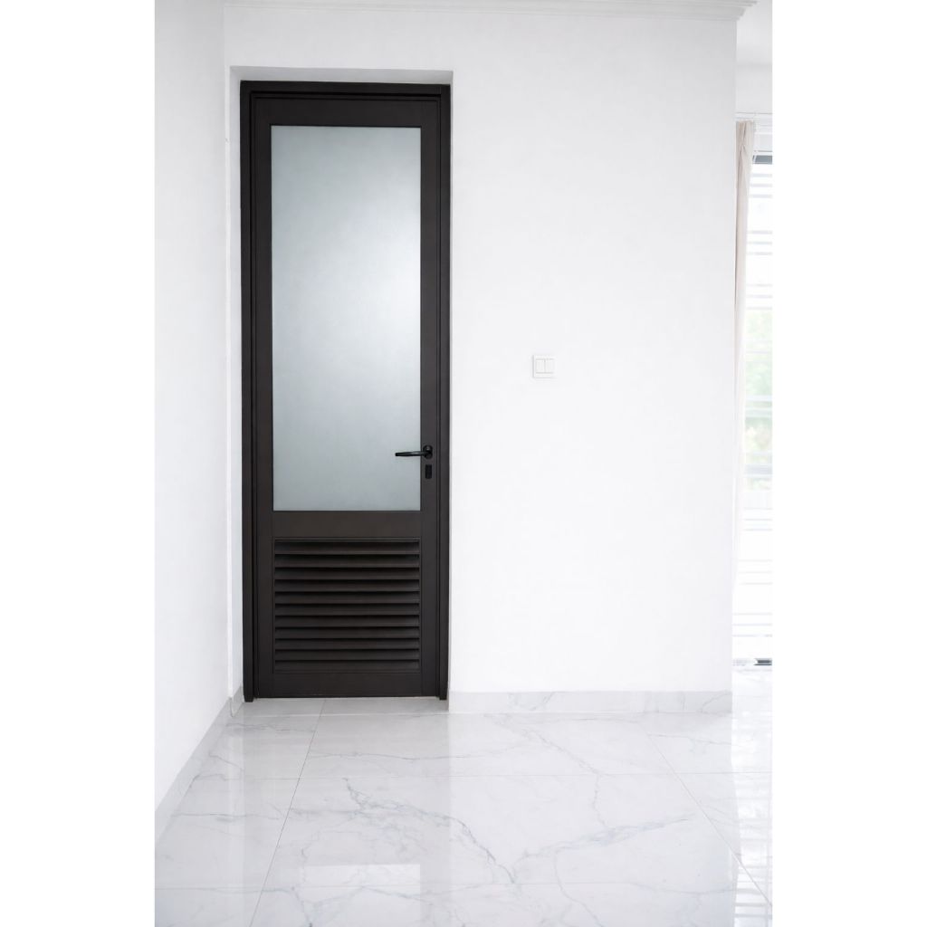 Pintu Alumunium + Jalusi dengan Kaca 5mm