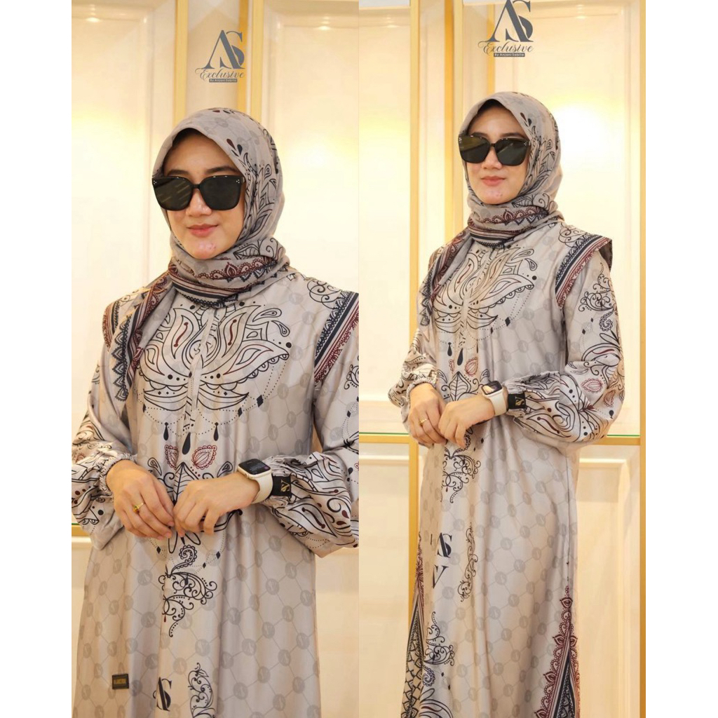 ANJANI STORE (DRESS SILKY EXCLUSIVE PRINTING BY AS) BISA COD