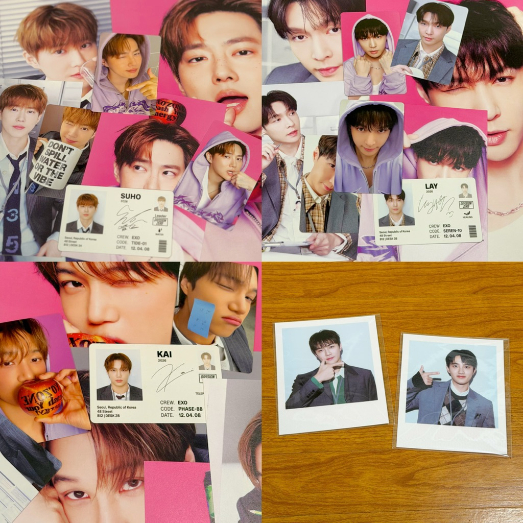 Ready Stock Season Greetings Exo 2026 Pre order benefit yes24 SM Photocard Suho Lay Kai Polaroid Ran