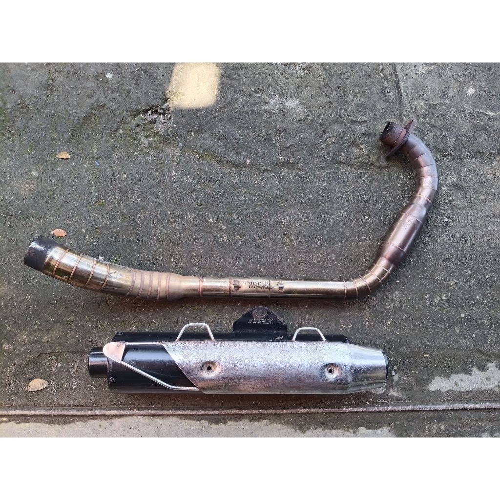 KNALPOT SCORPIO DPJ BEDEL HULEM PNP TIGER BEKAS PAKAI INLET 55
