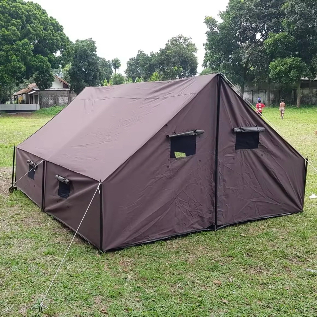 Tenda Pramuka 3x4 Meter - Bahan Polyester D300, Alas Terjahit, Tiang Besi Kokoh