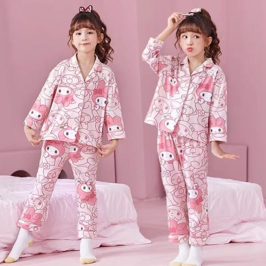 Baju Tidur Anak Cewek Cowok Import Premium Full Print | Piyama Anak Tanggung Remaja Kaos