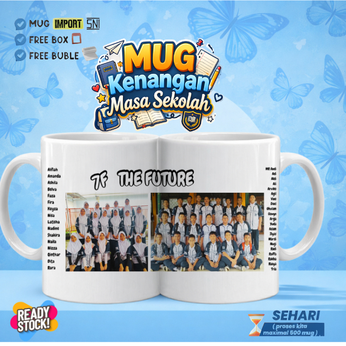 MUG KENANGAN MASA SEKOLAH | CUSTOM FOTO | HADIAH WISUDA