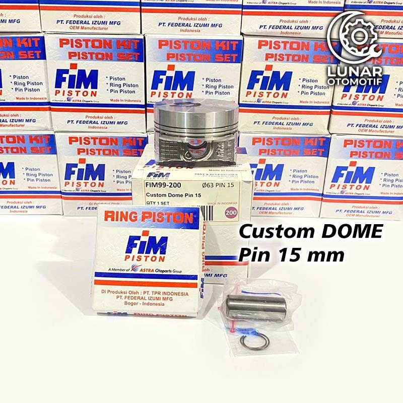 FIM 99 Piston Kit Racing Custom Dome Mentah 61 61.5 62 62.5 63 Pin 15 mm