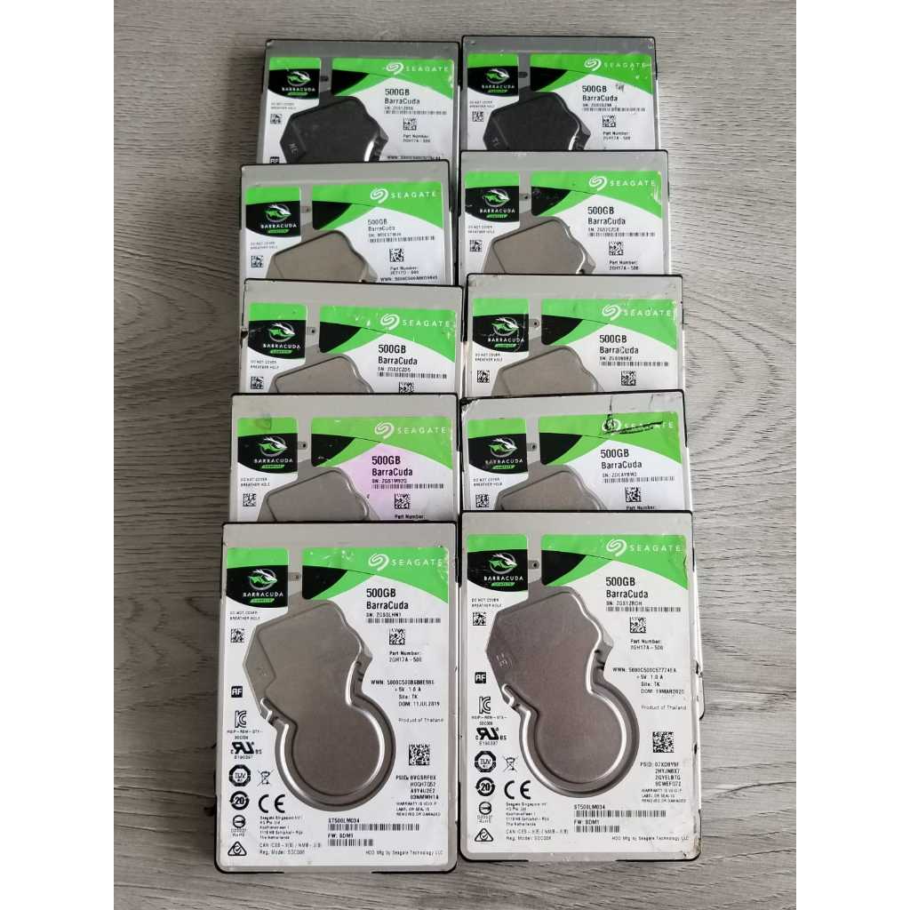 HDD LAPTOP 500GB SEAGATE BARRACUD SLIM BEKAS COPOTAN NORMAL 100%