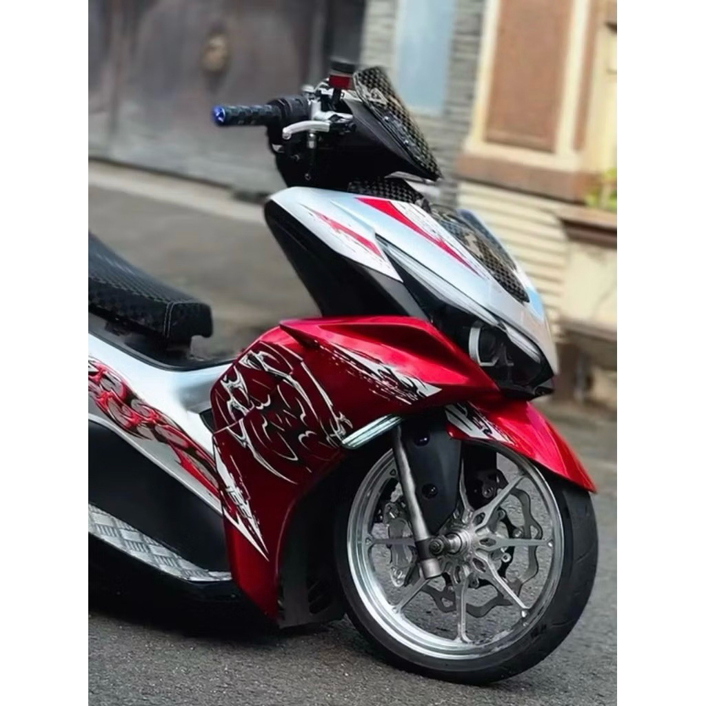 STRIPING STICKER ALL NEW AEROX CONNECTED NVX 155 155 TRANSPARAN LYZORA KONSEP