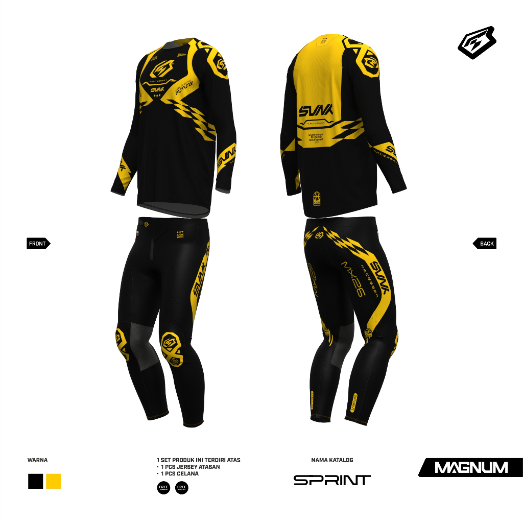 JERSET SVNX TYPE MAGNUM / JERSEY SET MOTOCROSS / JERSET MAGNUM SPRINT SERIES