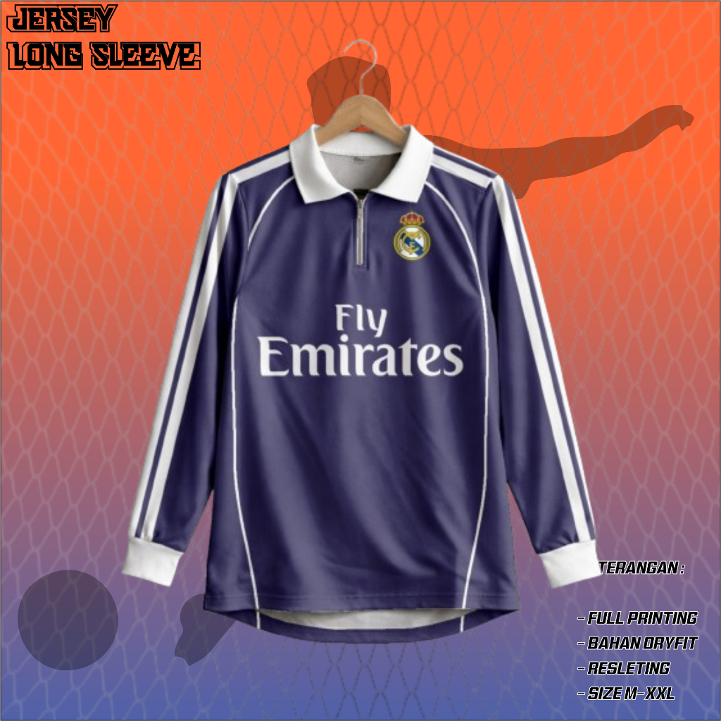 JERSEY RETRO LONG SLEEVE FANTASY AWAY MADRID RESLETING