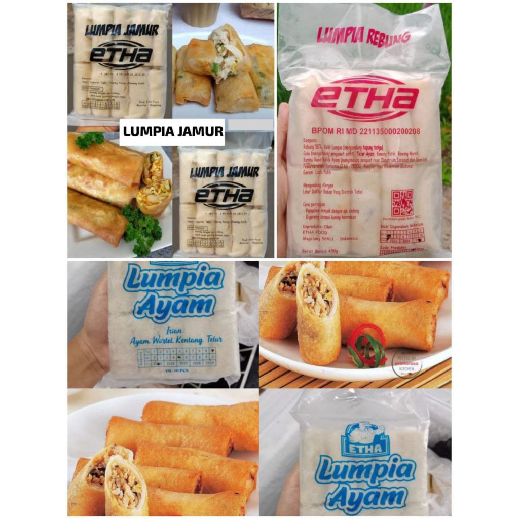 lumpia rebung || jamur || ayam || merk "ETHA"