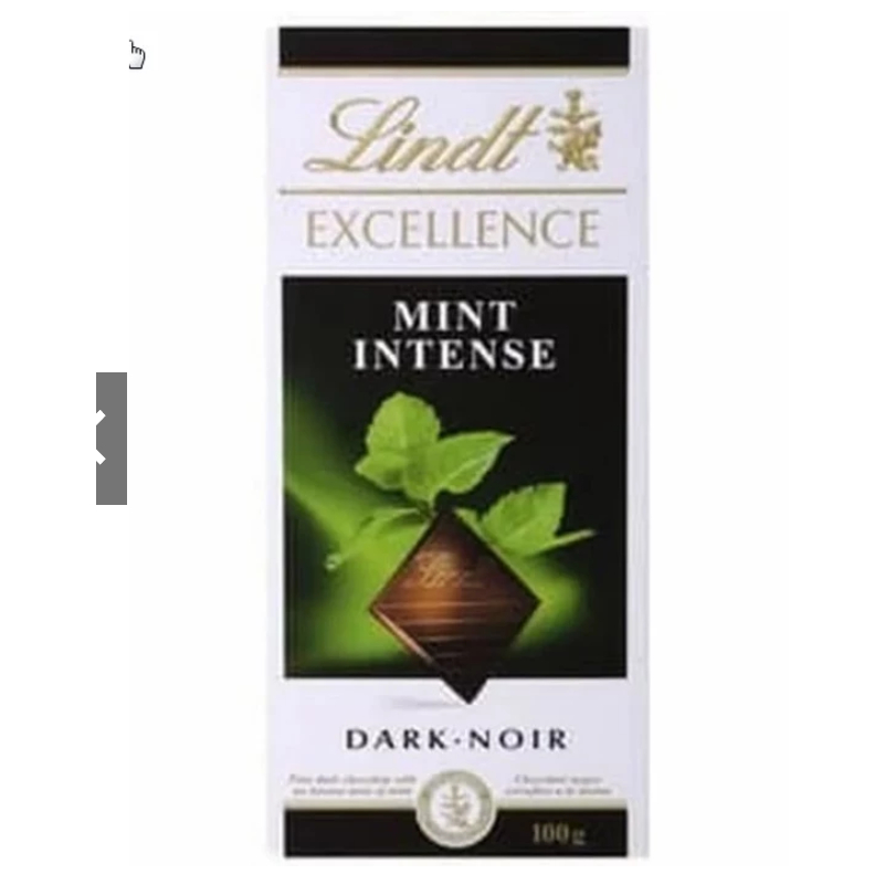 LINDT EXCELLENCE MINT INTENSE DARK CHOCOLATE 100 Gram