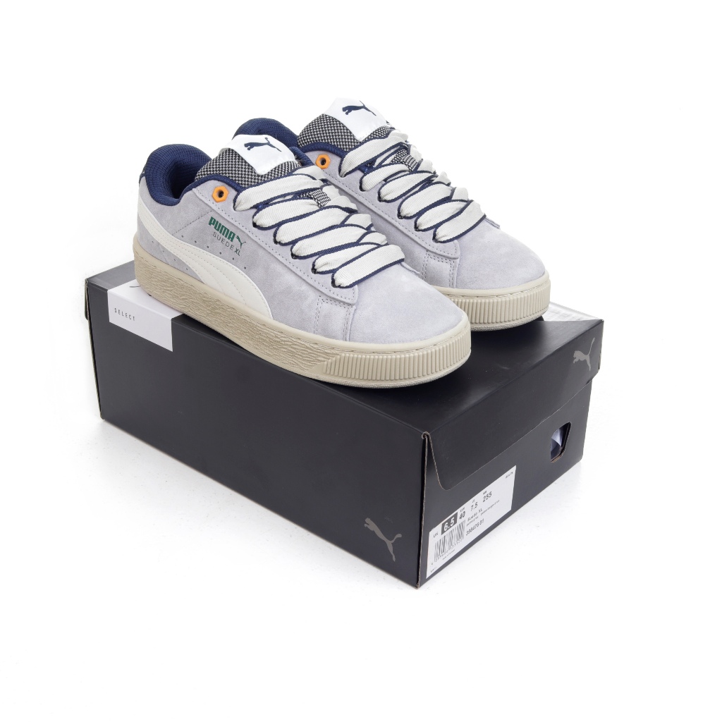 (SLKCK) Sepatu Sneakers Puma Suede XL Skate Serve Cool Light Grey