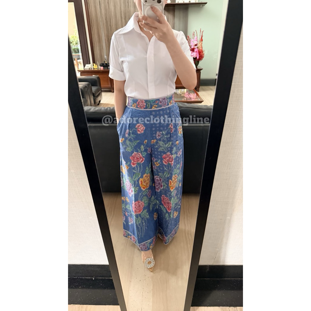 Celana Kulot Batik Encim Biru - Adore