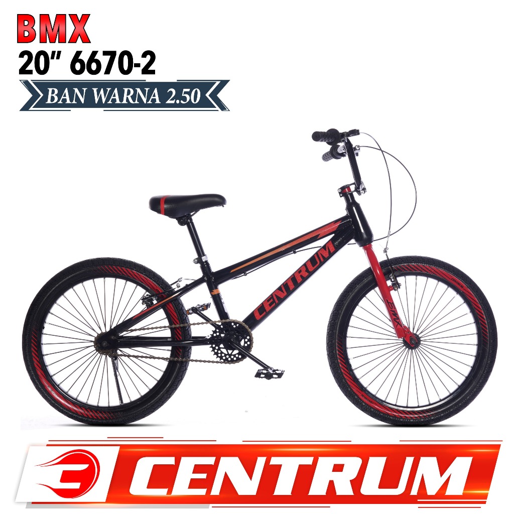sepeda anak bmx 20 inch ban motif sepeda bmx anak ukuran 20 ban standar bmx centrum 6670-2 ban 2.40