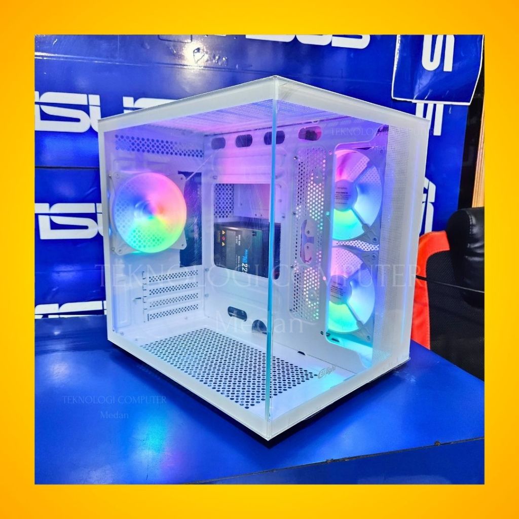 CASE CASING CPU PC MODEL TERBARU FREE 3 FAN