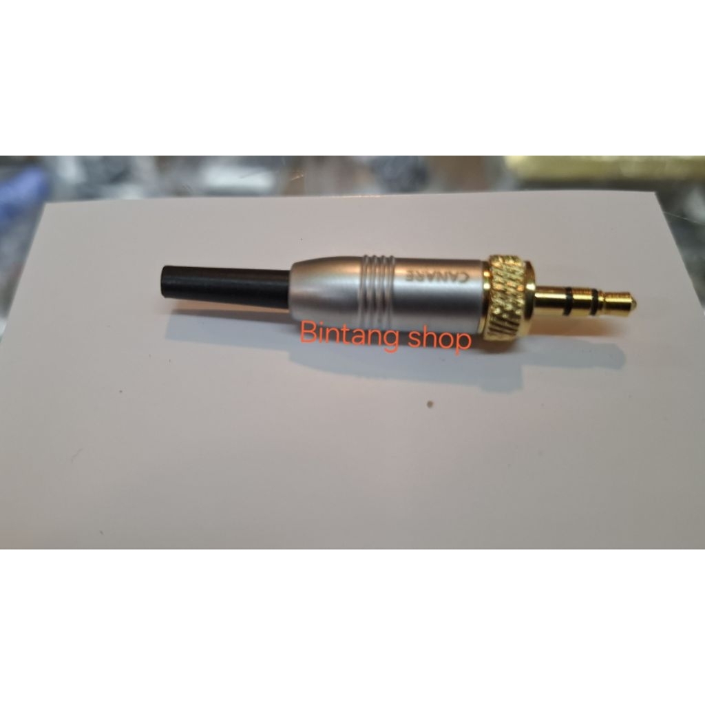 Jack mini stereo 3,5mm Drat dalam silver canare
