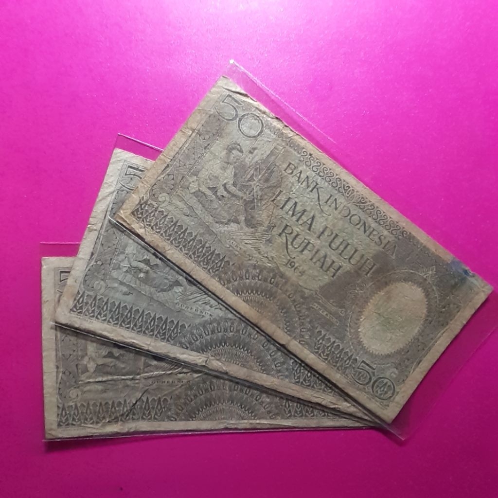 uang 50 rupiah pekerja 1964