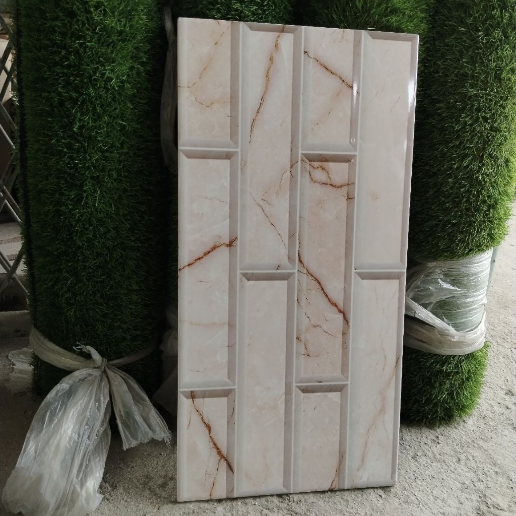 keramik 30x60 motif bata marmer (glossy) /keramik dinding/ keramik motif bata carara/ keramik dindin