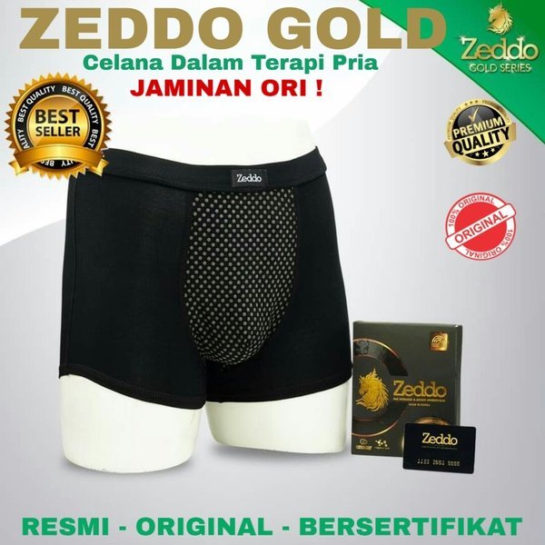 Zeddo Man Gold Celana Dalam Pria Terapi Magnetik Ion - Meningkatkan Sirkulasi Darah, Antibakteri, Ti