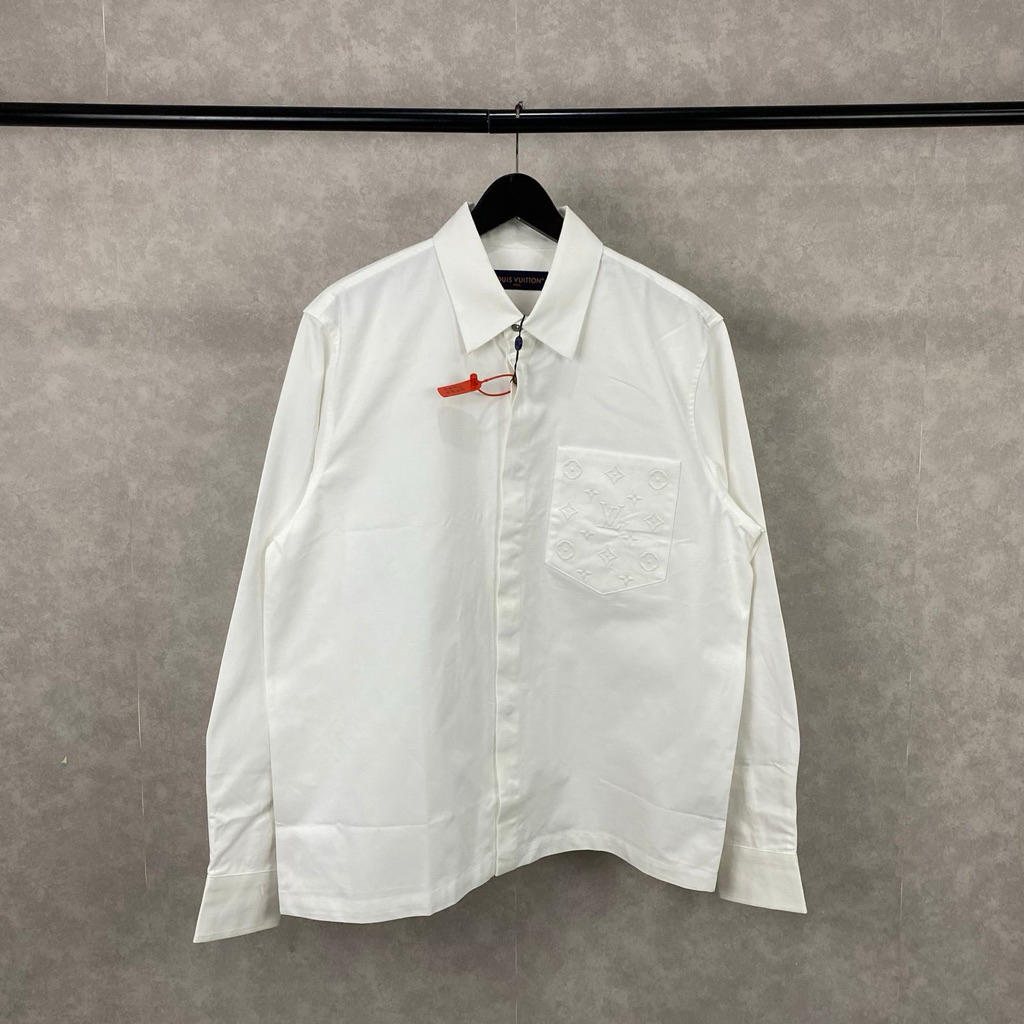 Kemeja Oversize Putih Mewah Silk Cotton - Atasan Pria Formal Casual Premium alph
