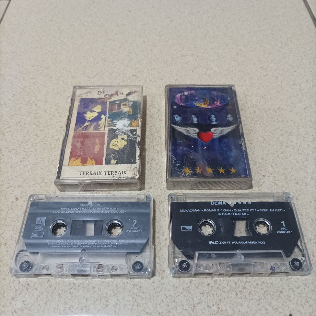 Paket Take All Original Kaset Pita Tape Musik Band Dewa 19 Album Terbaik dan Bintang 5