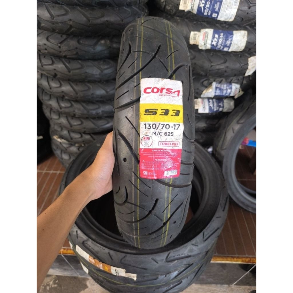 Baru Ban Corsa S33 Ukuran 130/70-17 Tubeless 130 70 Ring 17.