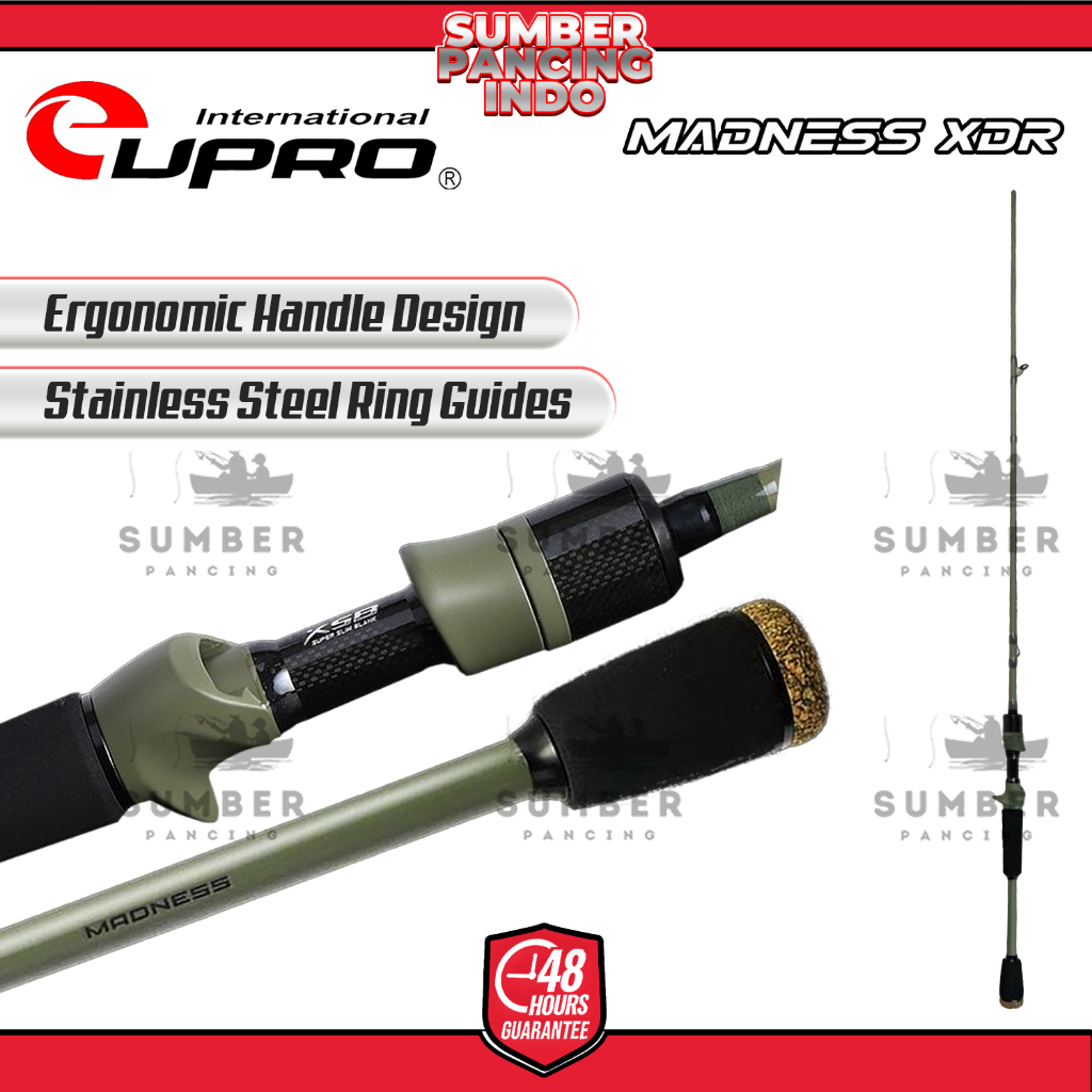 EUPRO Joran Pancing Baitcasting MADNESS XDR 198cm X24 Graphite Hi-Density Graphite Joran Pancing Cas