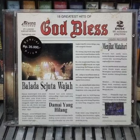 CD AUDIO GODBLESS / 18 GREATEST HITS OF