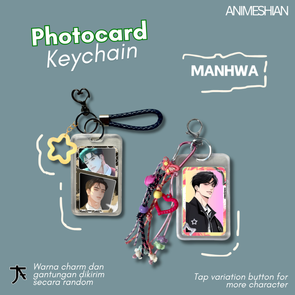 Photocard Keychain MANHWA - ANIMESHIAN - Gantungan Kunci, Keychain, Photo Card Eiser Siyoon Beom Tae