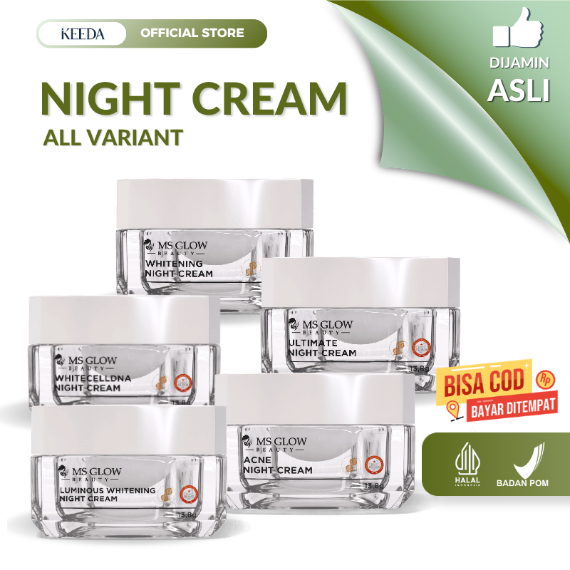 MS Glow Night Cream - Whitening Night Cream - Acne Night Cream - Ultimate Night Cream - Luminous Nig