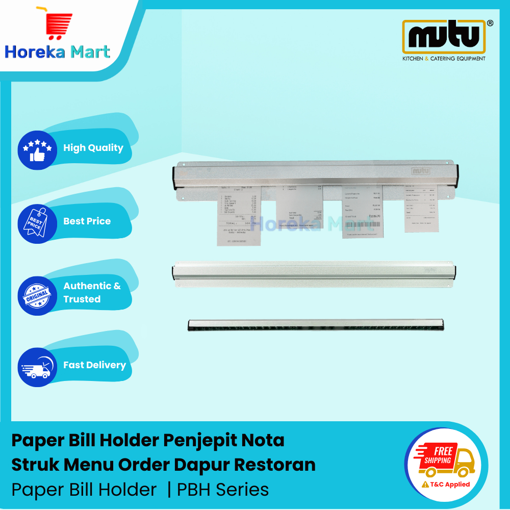 Bill Holder Penjepit Nota Struk Menu Makanan Dapur Restoran Cafe Receipt Holder 60 cm PBH600A