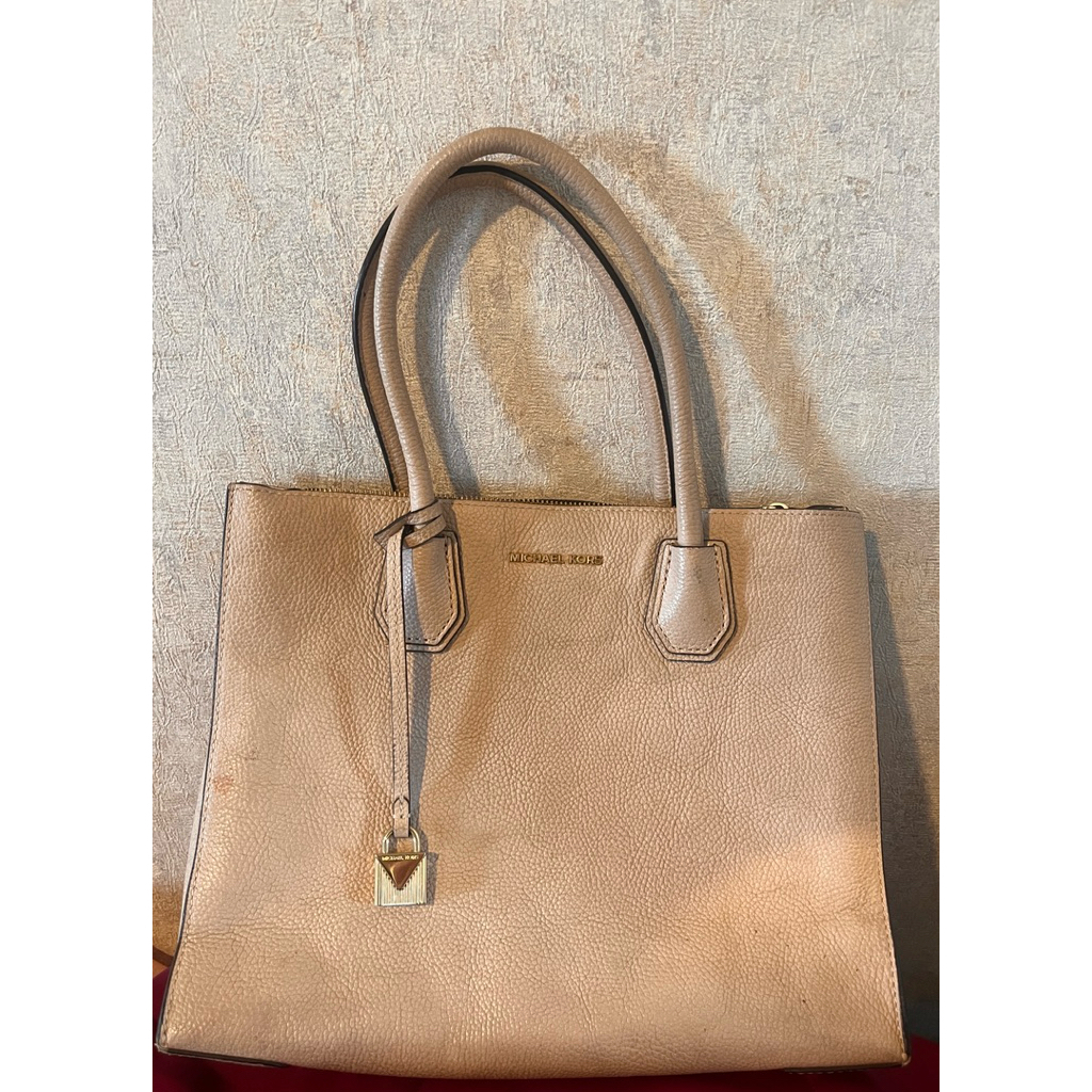 Tas Wanita MK Mercer Bag Saffiano Leather Soft Pink Large Bagus Murah