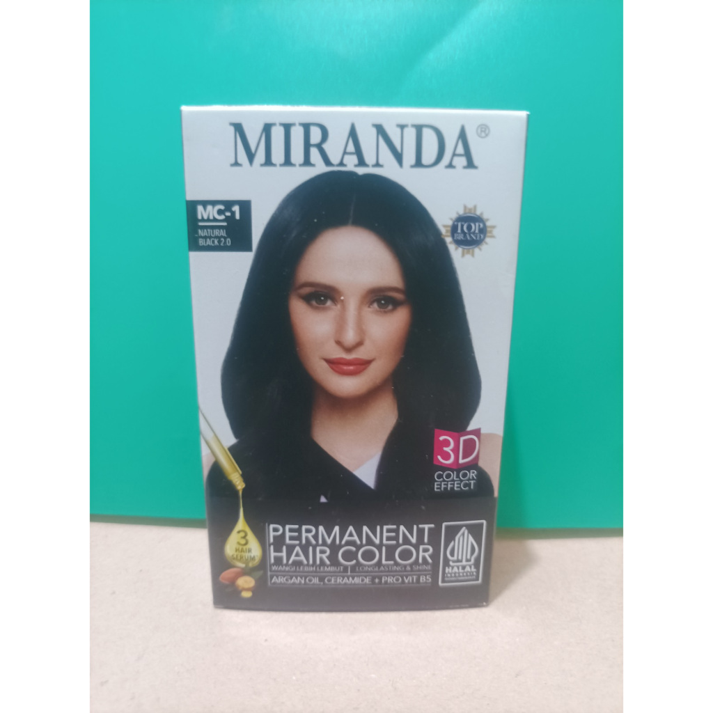 MC 1 Semir rambut Miranda warna Black/hitam warna permanen