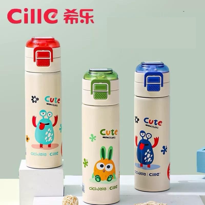 Kids Tumbler Straw & Flip Lid Stainless Steel SUS 316 Cille Size 500ml, Botol Minum Anak dengan Sedo