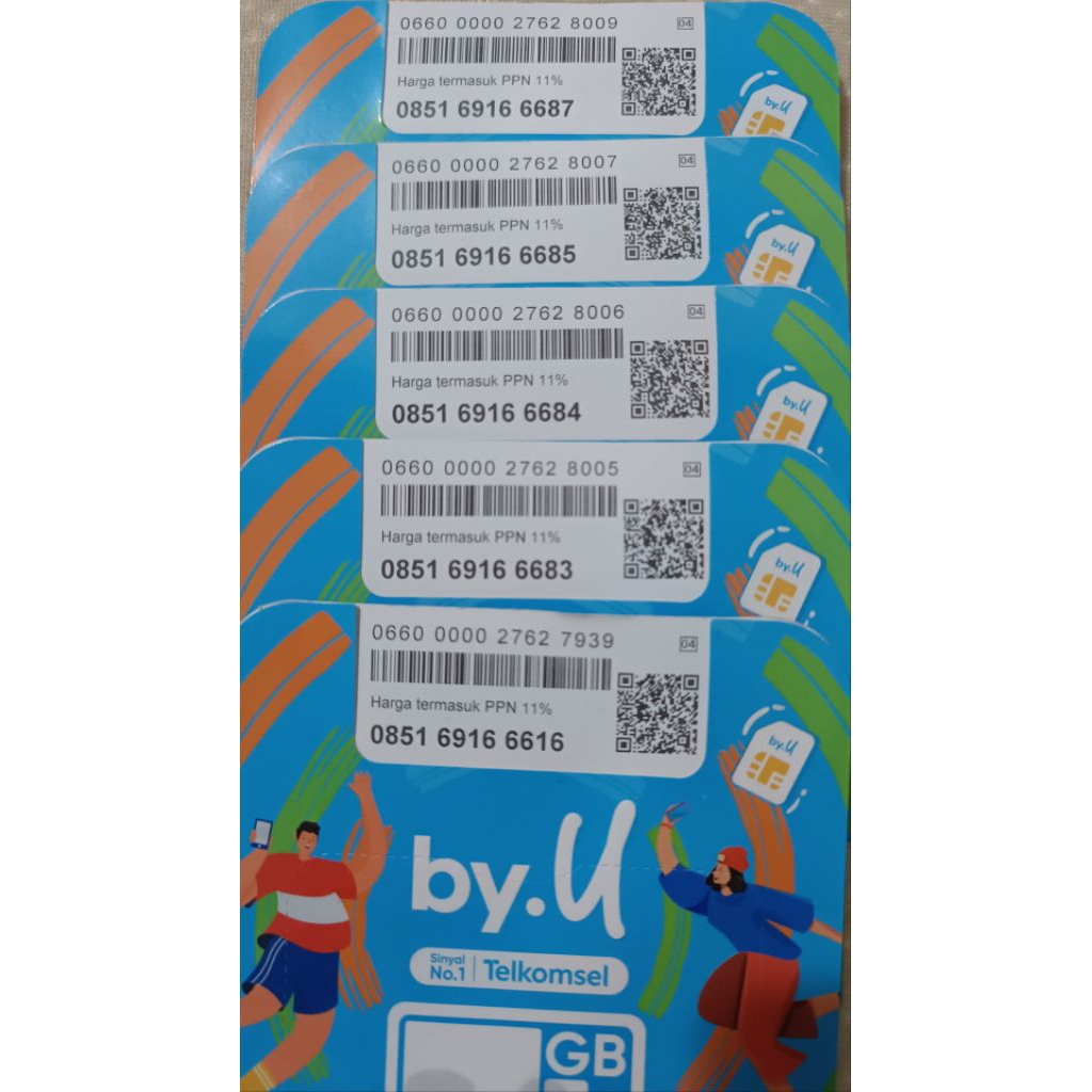 Nomor Cantik Telkomsel By U Minimalis Triple 6 (Bonus 3 Gb)