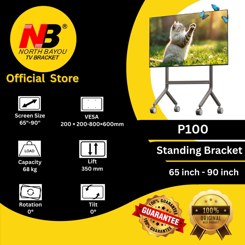 North Bayou NB P100 Standing Bracket ( 65 inch to 90 inch ) For Display TV LED LCD OLED