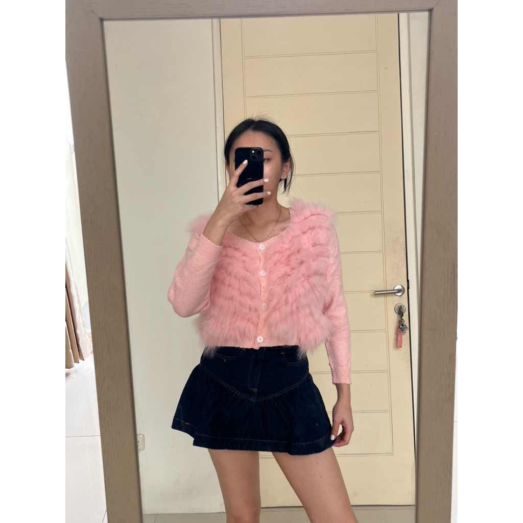 Pinky Fuzzy cardigan