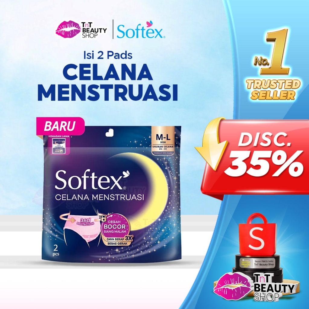 Softex Celana Menstruasi Sachet isi 2 pads - Pembalut Celana | TnT Beauty Shop